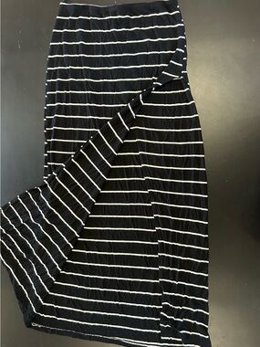 Eclipse Black and White Stripe Maxi Skirt